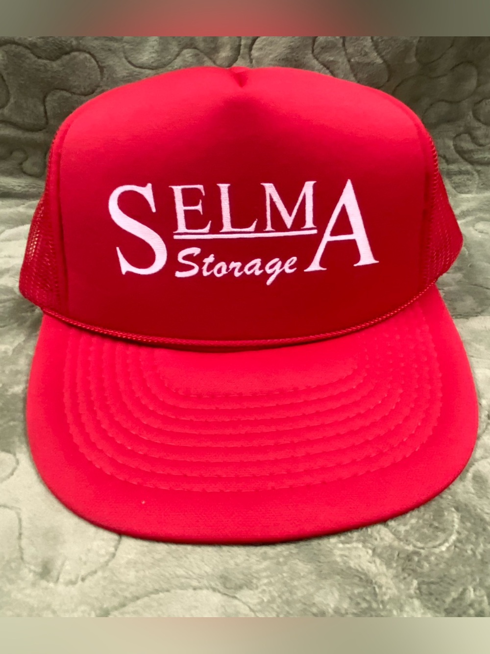 90s Selma Storage Red Snapback Rope Truckers Hat